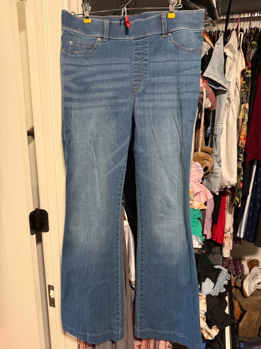 SPANX Medium Blue Flared Denim Jeans